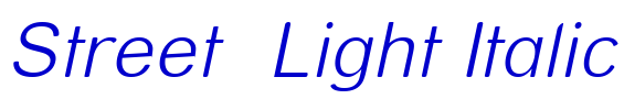 Street  Light Italic الخط
